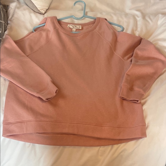 Hippie Rose Blush Off-the-Shoulder Sweater - Picture 2 of 6